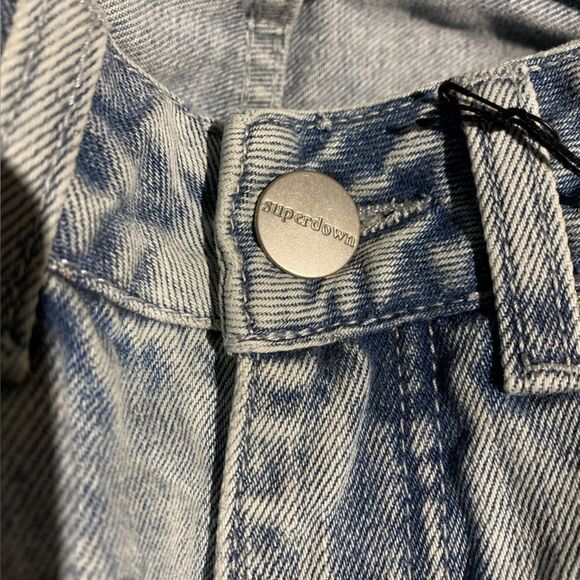 NWT superdown bailee butt slit jeans high rise slim skinny blue Revolve 23 - Picture 10 of 16